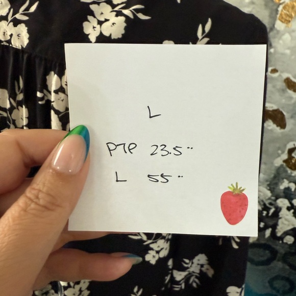 Black Floral Long Kimono Duster - Picture 5 of 8